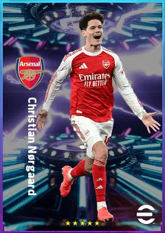 Christian Nørgaard eFootball 2026 player card, 80 OVR DMF