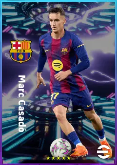 Marc Casadó eFootball 2026 player card, 82 OVR DMF