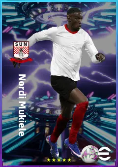 Nordi Mukiele eFootball 2026 player card, 84 OVR RB