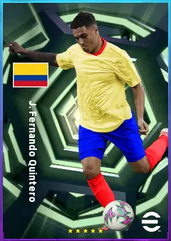 J. Fernando Quintero eFootball 2026 player card, 81 OVR AMF