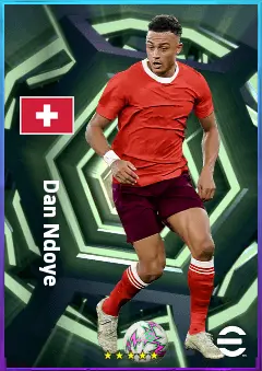 Dan Ndoye eFootball 2026 player card, 80 OVR RWF