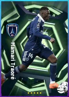 Hamari Traoré eFootball 2026 player card, 80 OVR RB