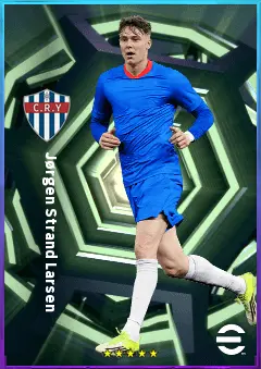 Jørgen Strand Larsen eFootball 2026 player card, 81 OVR CF