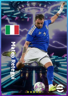 Mateo Retegui eFootball 2026 player card, 82 OVR CF