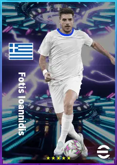 Fotis Ioannidis eFootball 2026 player card, 78 OVR CF