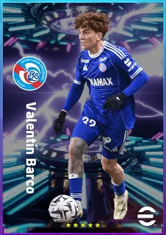 Valentín Barco eFootball 2026 player card, 81 OVR CMF