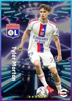 Tyler Morton eFootball 2026 player card, 80 OVR DMF