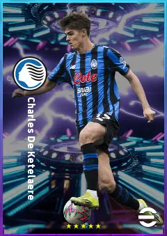 Charles De Ketelaere eFootball 2026 player card, 82 OVR SS