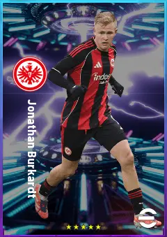 Jonathan Burkardt eFootball 2026 player card, 83 OVR CF