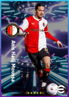 Anis Hadj Moussa eFootball 2026 player card, 79 OVR RWF