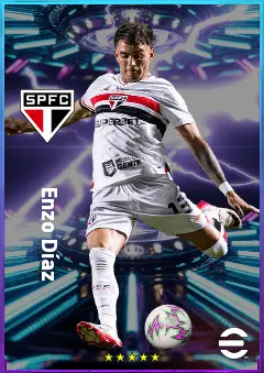 Enzo Díaz eFootball 2026 player card, 80 OVR LB