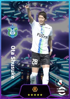 Ota Shusuke eFootball 2026 player card, 77 OVR AMF