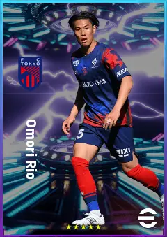 Omori Rio eFootball 2026 player card, 74 OVR CB