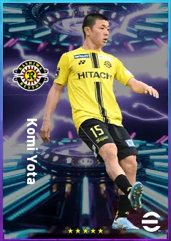 Komi Yota eFootball 2026 player card, 75 OVR LWF