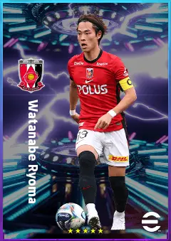Watanabe Ryoma eFootball 2026 player card, 80 OVR AMF