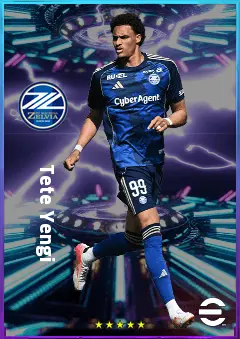 Tete Yengi eFootball 2026 player card, 77 OVR CF