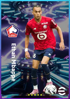 Ethan Mbappé eFootball 2026 player card, 80 OVR CMF