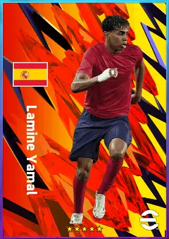 Lamine Yamal eFootball 2026 player card, 85 OVR RWF