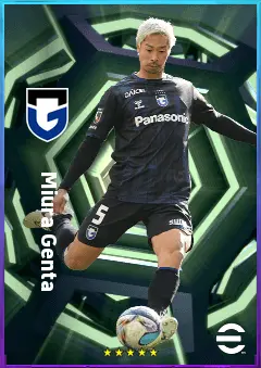 Miura Genta eFootball 2026 player card, 77 OVR CB