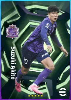 Suzuki Akito eFootball 2026 player card, 78 OVR CF