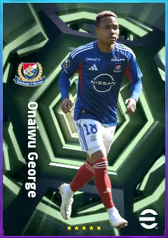 Onaiwu George eFootball 2026 player card, 74 OVR RMF
