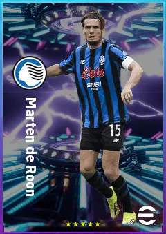Marten de Roon eFootball 2026 player card, 82 OVR DMF