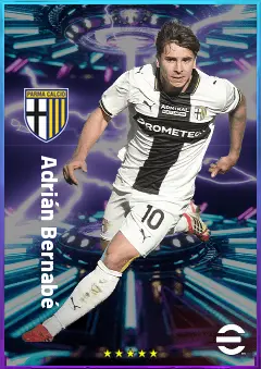 Adrián Bernabé eFootball 2026 player card, 82 OVR CMF