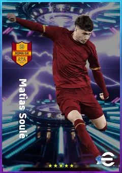 Matìas Soulè eFootball 2026 player card, 82 OVR RWF