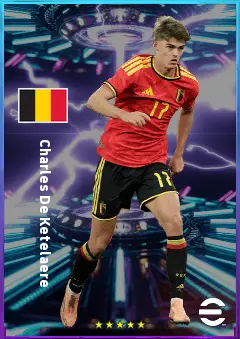 Charles De Ketelaere eFootball 2026 player card, 82 OVR SS