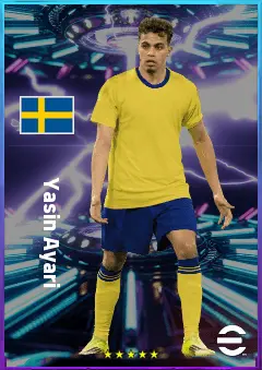 Yasin Ayari eFootball 2026 player card, 82 OVR CMF