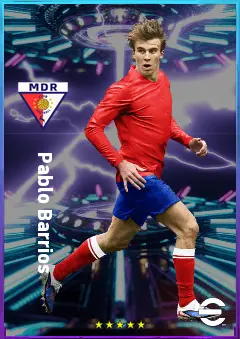 Pablo Barrios eFootball 2026 player card, 83 OVR CMF