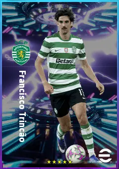 Francisco Trincão eFootball 2026 player card, 82 OVR RWF