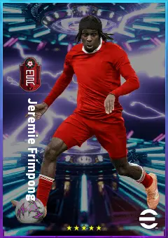 Jeremie Frimpong eFootball 2026 player card, 81 OVR RB
