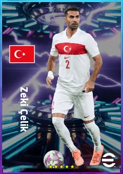 Zeki Çelik eFootball 2026 player card, 80 OVR RB