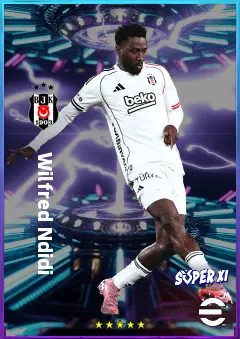 Wilfred Ndidi eFootball 2026 player card, 80 OVR DMF