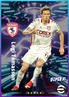 Logi Tómasson eFootball 2026 player card, 78 OVR LB