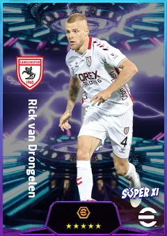 Rick van Drongelen eFootball 2026 player card, 78 OVR CB