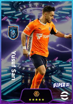Yusuf Sarı eFootball 2026 player card, 79 OVR RWF