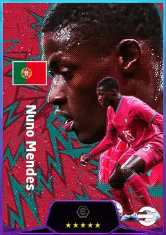 Nuno Mendes eFootball 2026 player card, 84 OVR LB