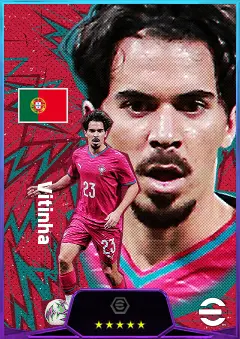 Vitinha eFootball 2026 player card, 85 OVR CMF