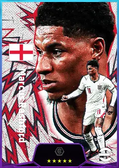 Marcus Rashford eFootball 2026 player card, 82 OVR CF