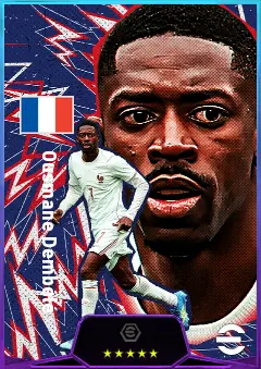 Ousmane Dembélé eFootball 2026 player card, 84 OVR CF
