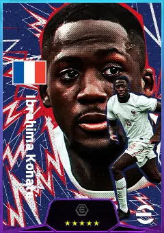 Ibrahima Konaté eFootball 2026 player card, 82 OVR CB