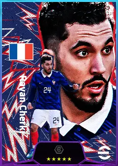 Rayan Cherki eFootball 2026 player card, 83 OVR AMF