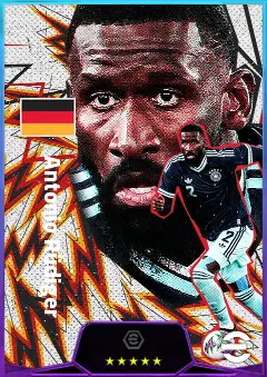 Antonio Rüdiger eFootball 2026 player card, 83 OVR CB