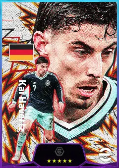 Kai Havertz eFootball 2026 player card, 83 OVR AMF