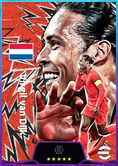Virgil van Dijk eFootball 2026 player card, 84 OVR CB