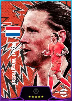 Wout Weghorst eFootball 2026 player card, 81 OVR CF