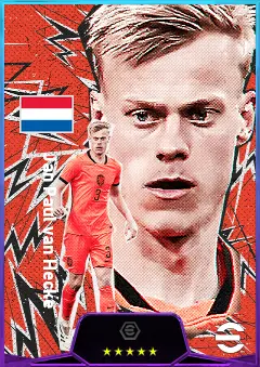 Jan Paul van Hecke eFootball 2026 player card, 80 OVR CB