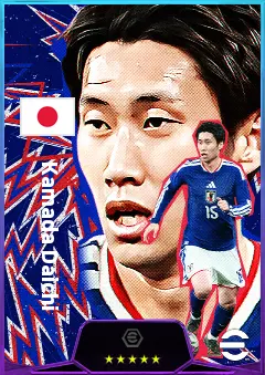 Kamada Daichi eFootball 2026 player card, 83 OVR CMF